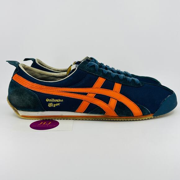 Asics Men's Onitsuka Tiger Fencing Retro Sneakers Navy/Orange D203N Size 11